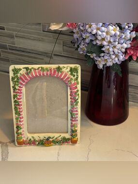 Garden Scene Pink Floral Arch Photo Frame Picture Unbranded